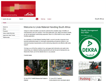 Tablet Screenshot of linde-mh.co.za